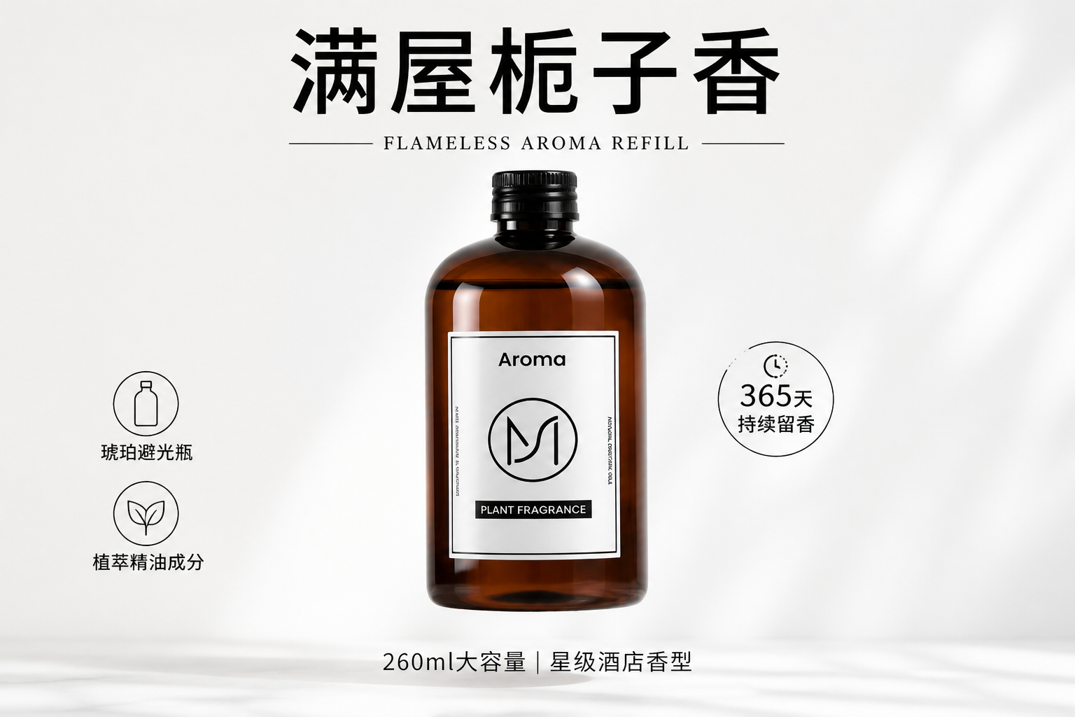 利用高冲击力的视觉展示产品全貌，锁定“星级酒店香型”的核心卖点
