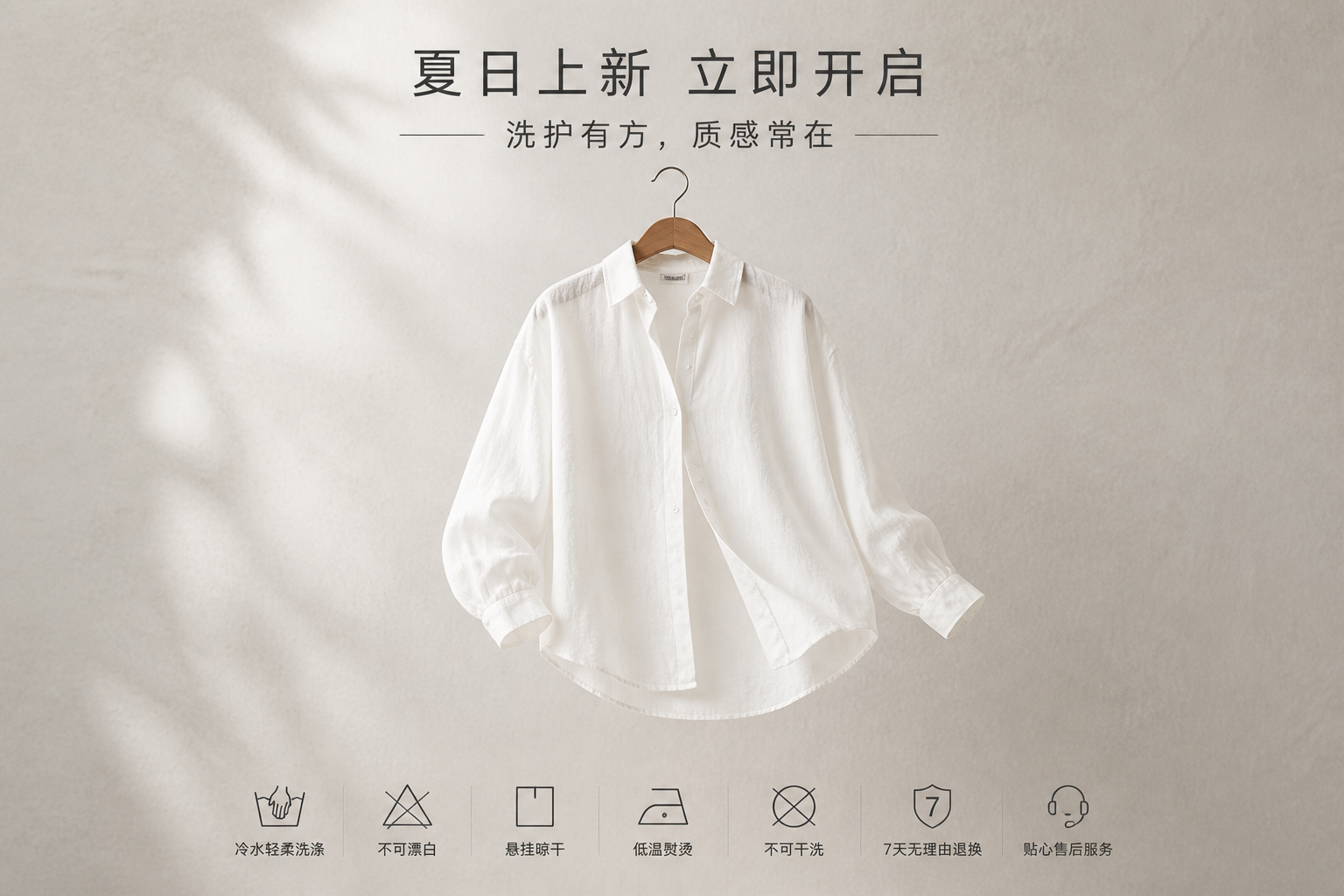 洗护说明及售后保障，促进下单